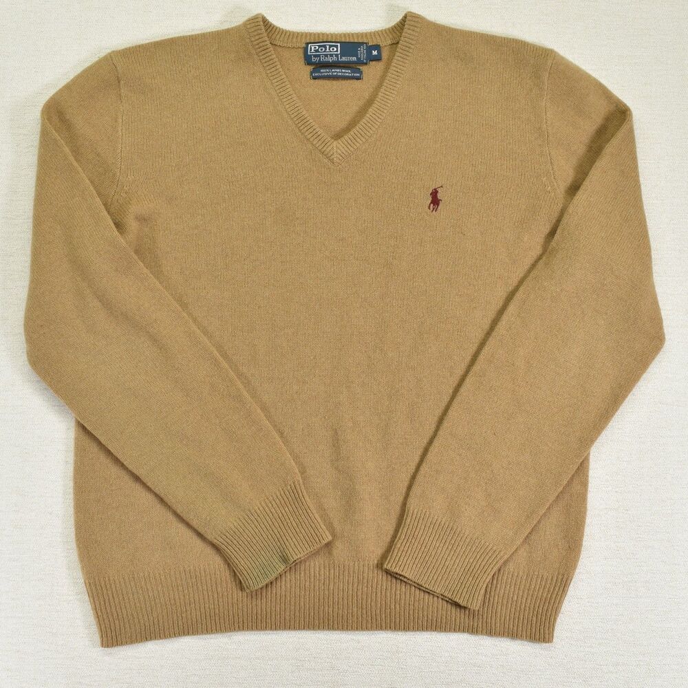 Vintage Polo Ralph Lauren Lambswool Sweater V neck Medium